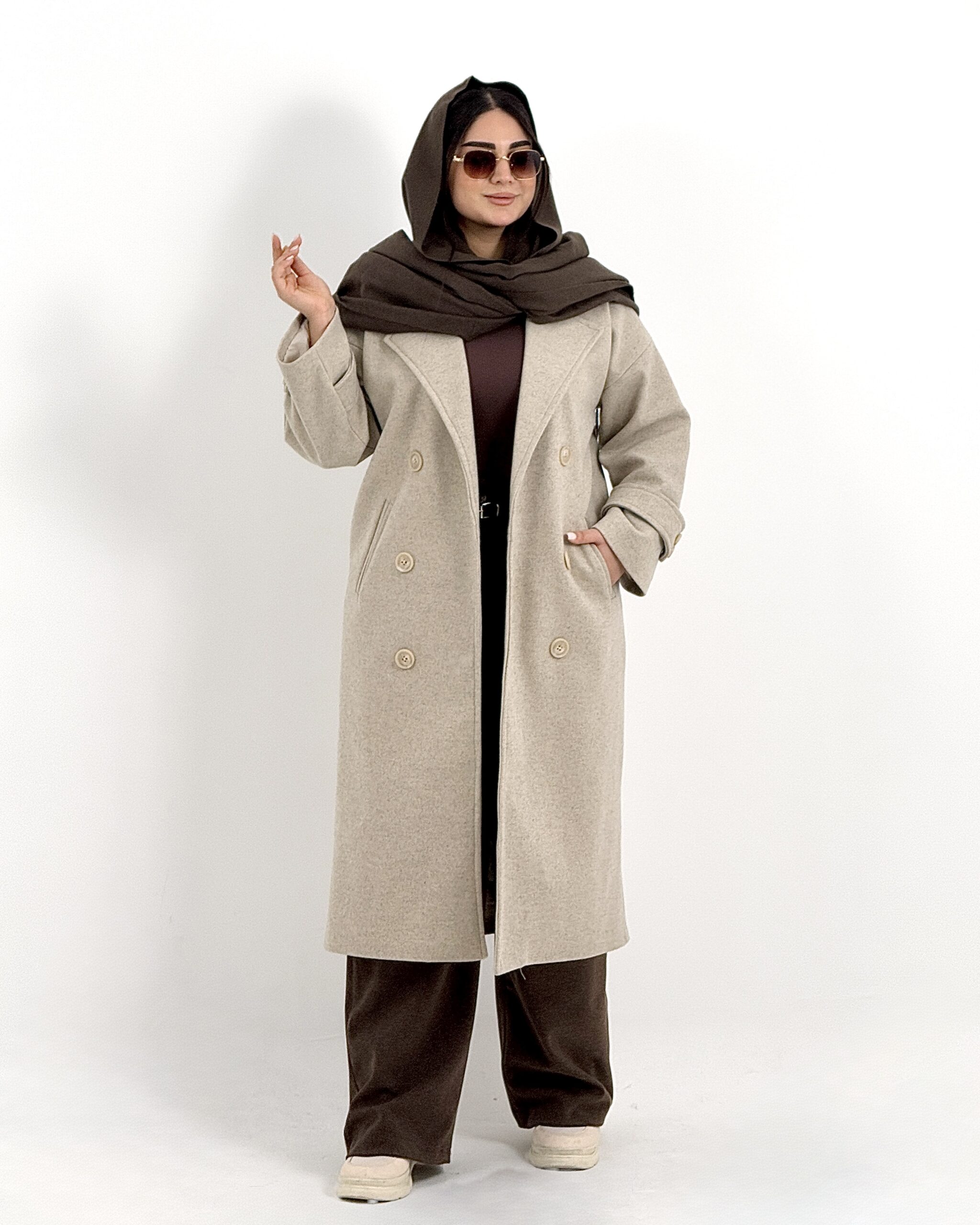 Alternative view of پالتو بلند ارغوان