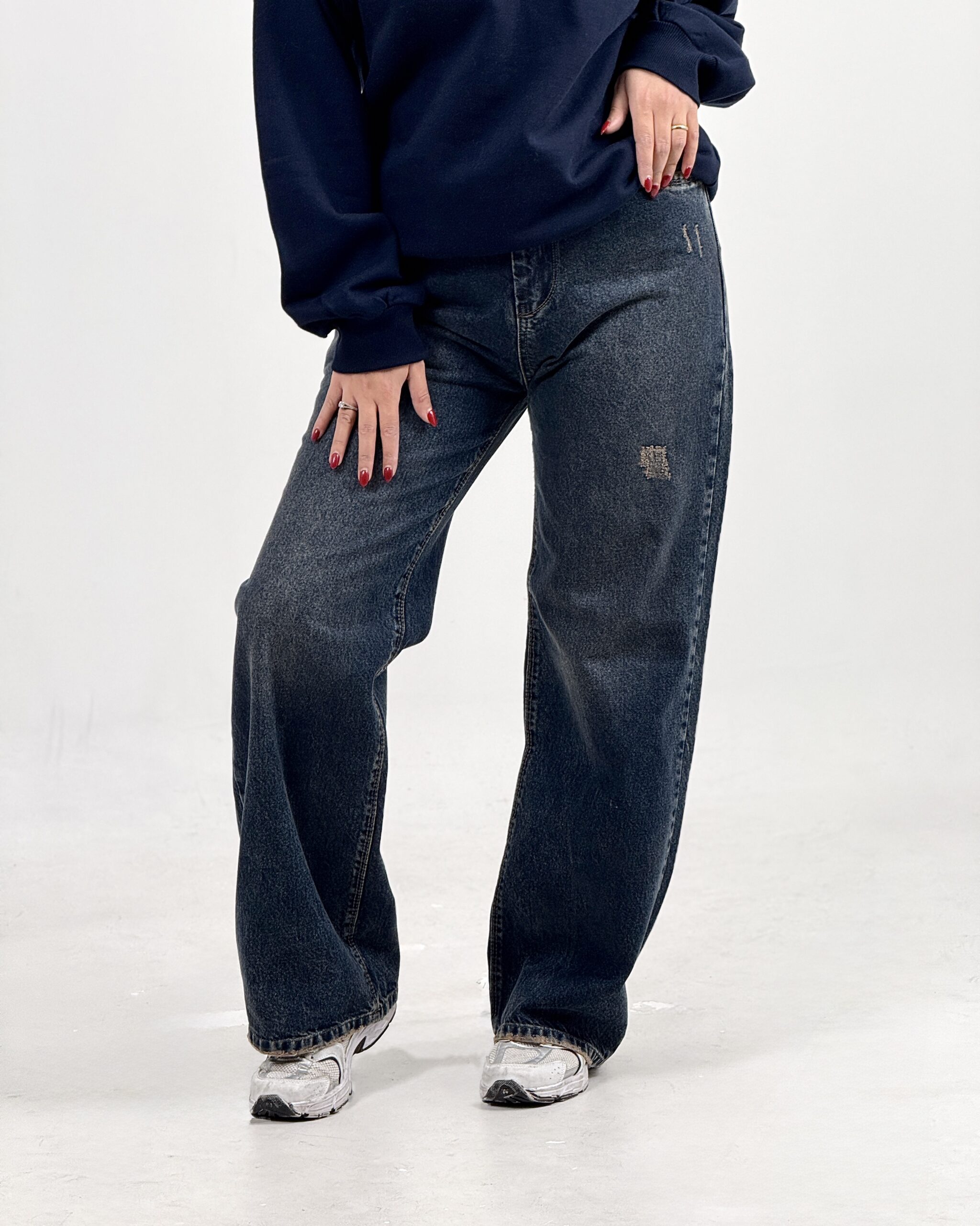 شلوار جین نیم بگ